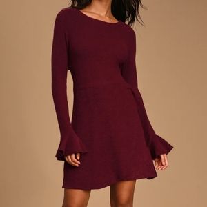 Lulus Wrap Sweater Dress XS